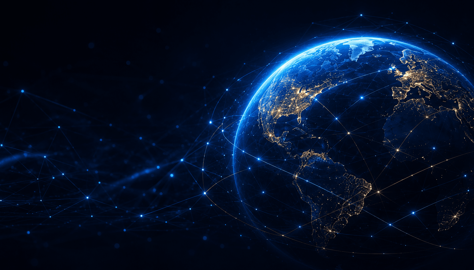 Global digital publishing network illustration